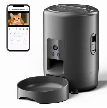 Distributeur automatique de croquettes connecté Wi-Fi – Chien & Chat