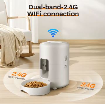 Distributeur automatique de croquettes connecté Wi-Fi – Chien & Chat