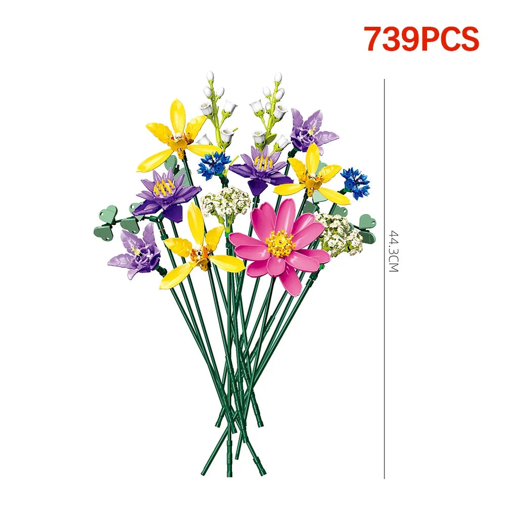 Kit fleur à construire DIY – 739 pièces