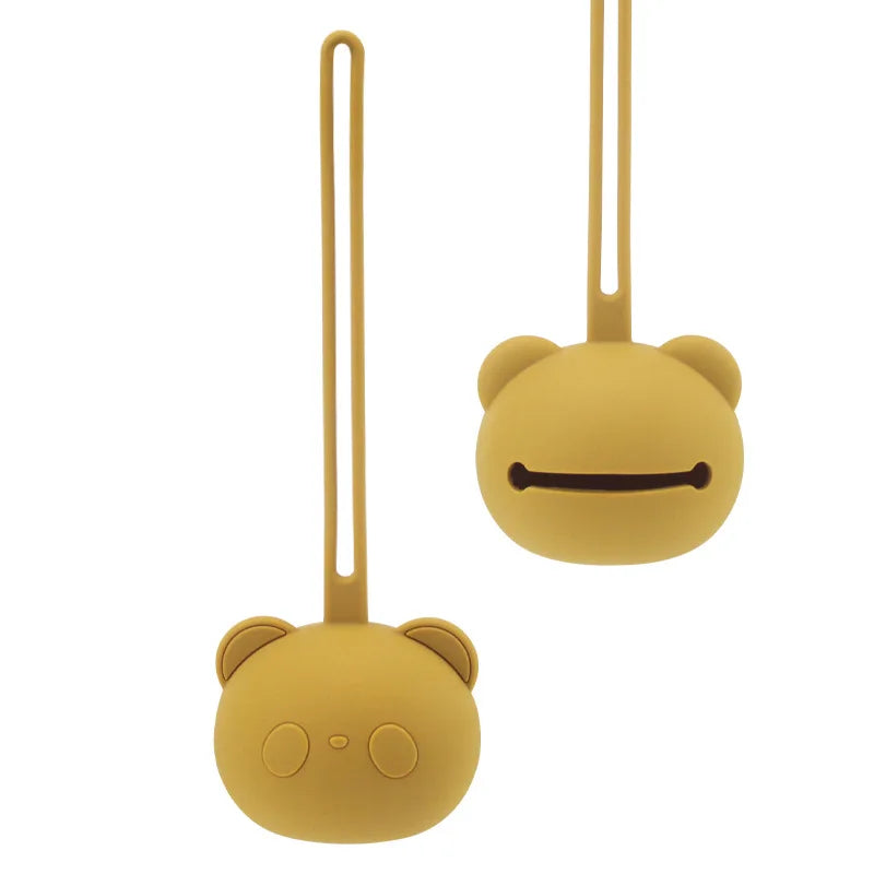 Distributeur de sacs à déjections pour chien – Silicone ourson