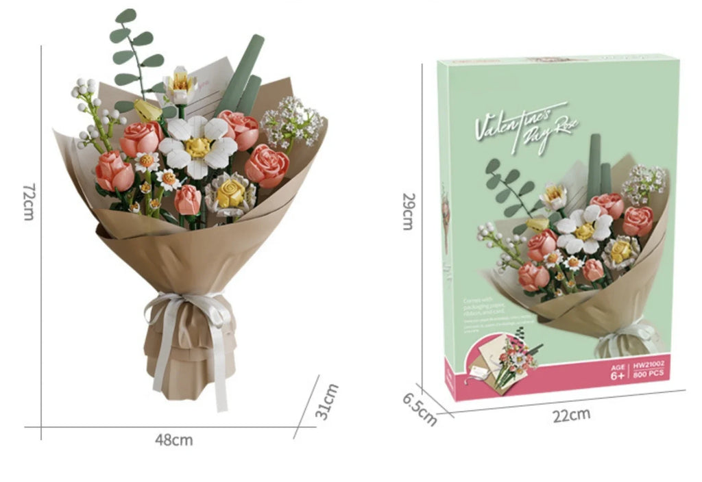 Bouquet de fleurs éternelles à construire