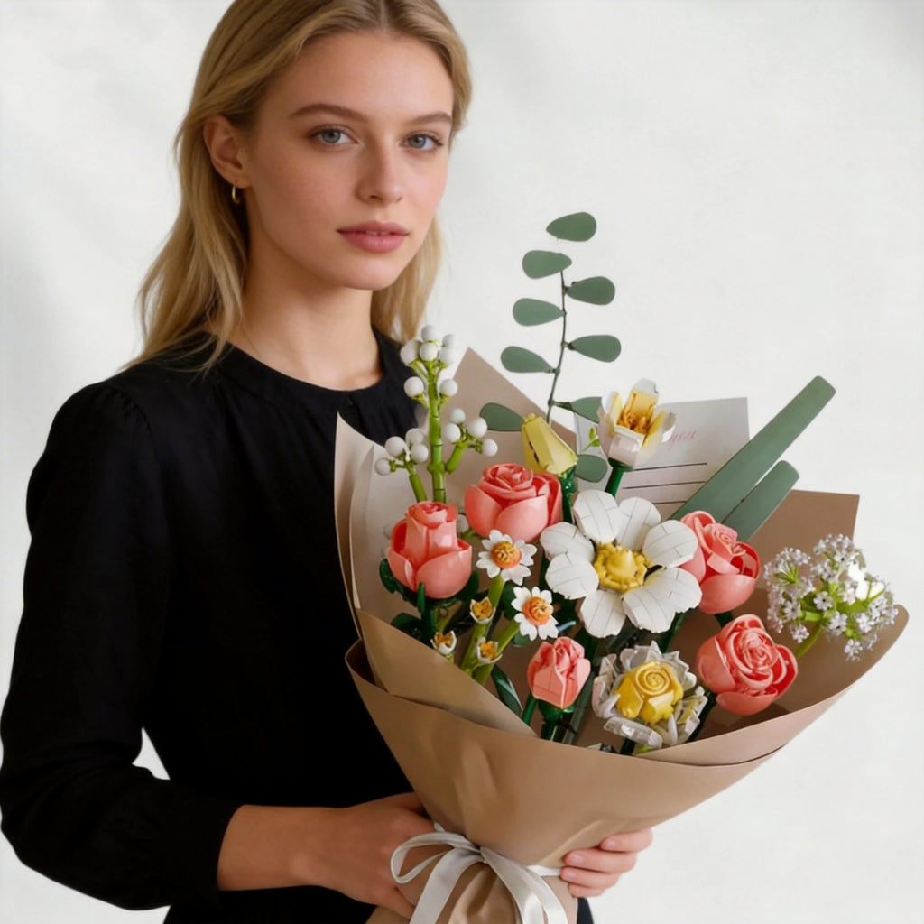 Bouquet de fleurs éternelles à construire