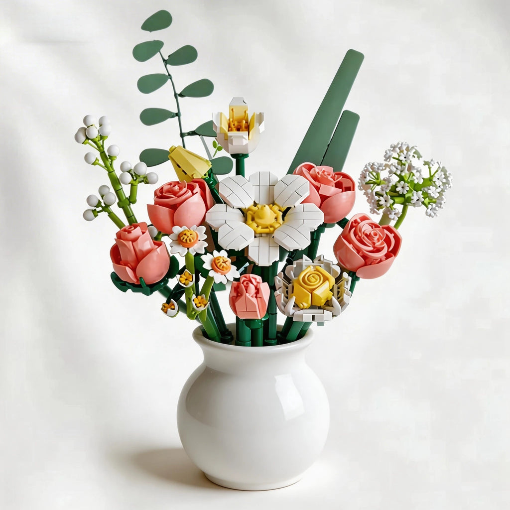 Bouquet de fleurs éternelles à construire