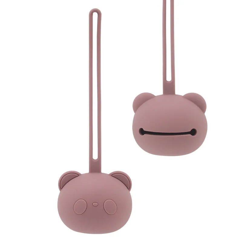 Distributeur de sacs à déjections pour chien – Silicone ourson